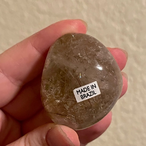 Rutilated Quartz polished lens from Brazil - Picture 3 of 5